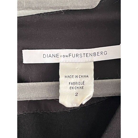 DVF‎ Diane Von Furstenberg Hazina Flare Sleeve Shift Dress Black Size 2 - Picture 5 of 10